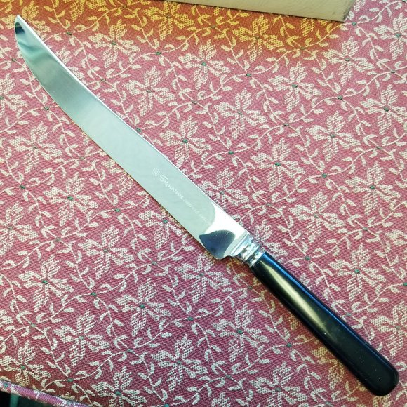 Vintage Signature Sheffield England Cutlery Set Gift Box Meat Fork Carving Knife - Picture 2 of 12